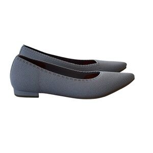 Vionic Dahlia knit pointed toe gray ballet flat shoes women’s size 8